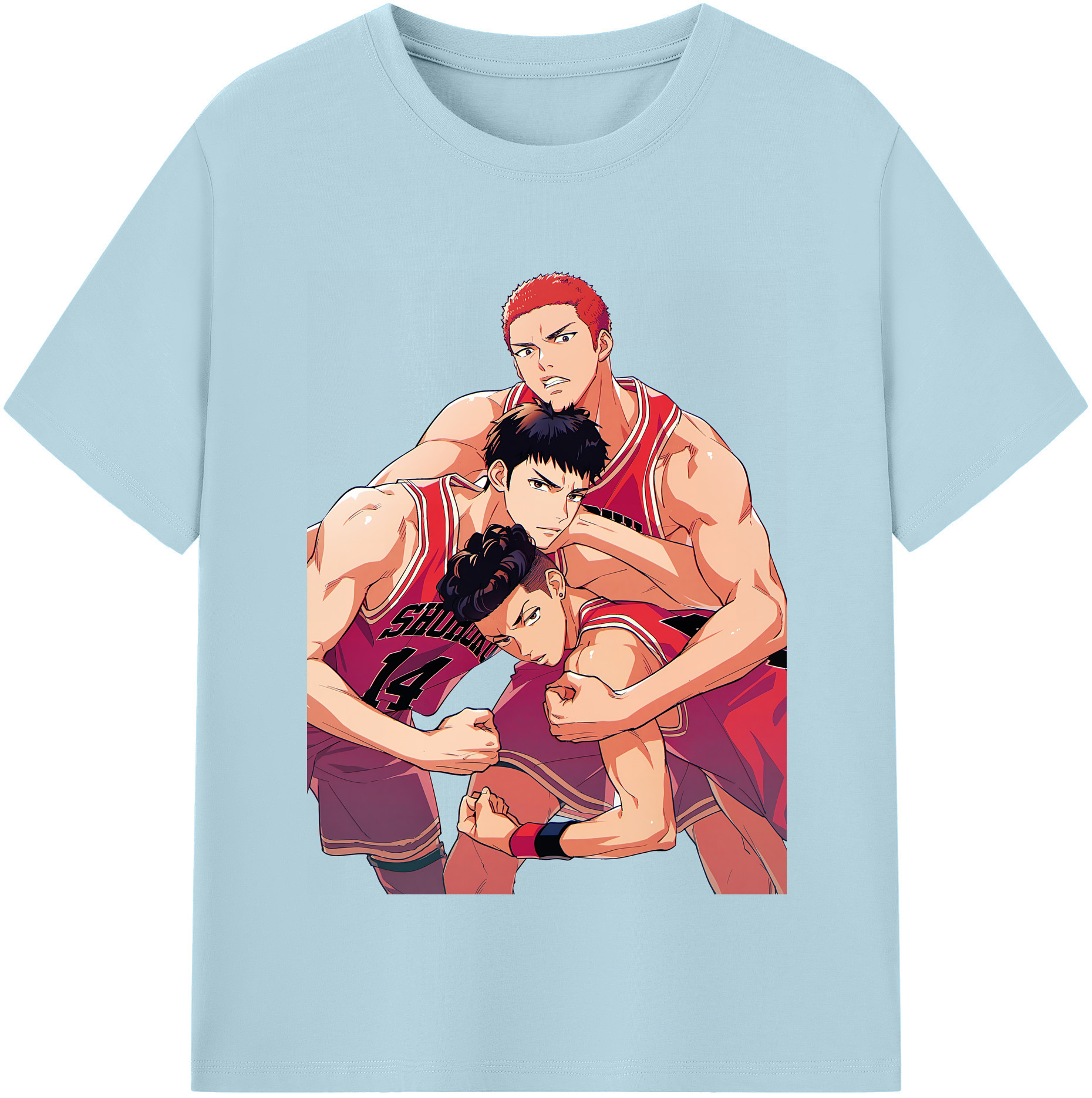 SLAM DUNK／スラムダンク 綿100％半袖Tシャツ（フロントプリント）